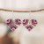 Crystal and glass beaded dangle earrings, 'Kindly in Love' - Heart-Themed Purple Crystal and Glass Beaded Dangle Earrings (image 2) thumbail