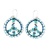 Crystal and glass beaded dangle earrings, 'Peace & Blue Love' - Inspirational Blue Crystal and Glass Beaded Dangle Earrings
