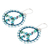 Crystal and glass beaded dangle earrings, 'Peace & Blue Love' - Inspirational Blue Crystal and Glass Beaded Dangle Earrings
