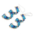 Perlenohrringe - Handgefertigte Ohrhänger aus Kristall- und Glasperlen in Blau
