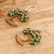 Crystal and glass beaded dangle earrings, 'Fruits of Hope' - Tree-Themed Green Crystal and Glass Beaded Dangle Earrings