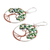 Crystal and glass beaded dangle earrings, 'Fruits of Hope' - Tree-Themed Green Crystal and Glass Beaded Dangle Earrings