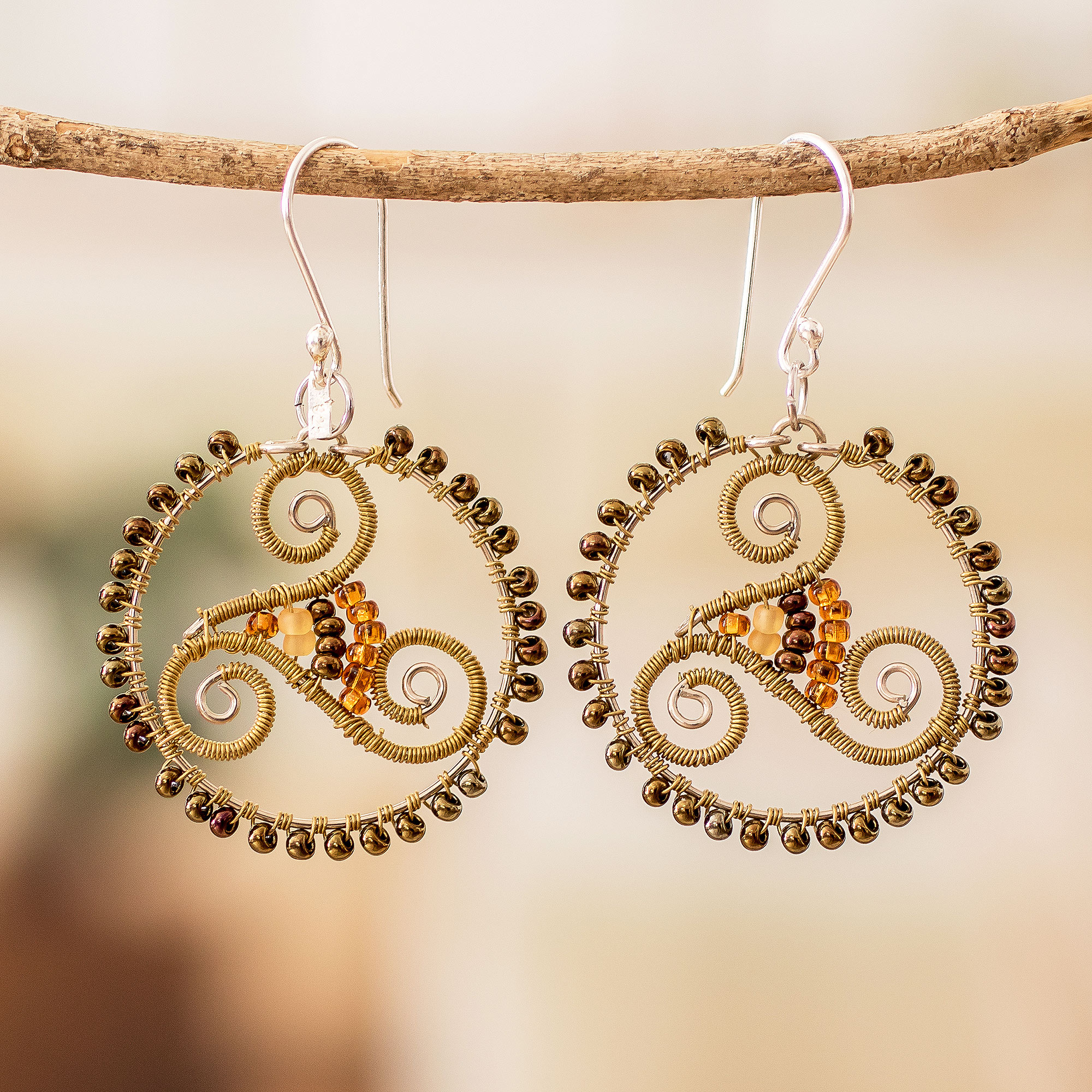 Convegence Hook Earrings in Gold