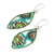 Crystal and glass beaded dangle earrings, 'Refreshing Leaves' - Green and Turquoise Crystal and Glass Beaded Dangle Earrings