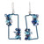 Lapis lazuli beaded dangle earrings, 'Precious Intellect' - Blue Lapis Lazuli Crystal & Glass Beaded Dangle Earrings thumbail