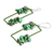 Jasper beaded dangle earrings, 'Precious Nature' - Green Jasper Crystal & Glass Beaded Dangle Earrings