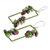 Garnet beaded dangle earrings, 'Precious Green' - Handmade Green Garnet Crystal & Glass Beaded Dangle Earrings