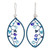 Crystal and glass beaded dangle earrings, 'Blue Crystal Web' - Blue Crystal and Glass Beaded Dangle Earrings with Hooks thumbail