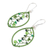 Crystal and glass beaded dangle earrings, 'Green Crystal Web' - Green Crystal and Glass Beaded Dangle Earrings with Hooks