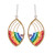Crystal and glass beaded dangle earrings, 'Glorious Rainbow' - Polished Rainbow Crystal and Glass Beaded Dangle Earrings thumbail