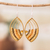 Beaded dangle earrings, 'Fashionable Gold' - Guatemalan Handmade Crystal & Glass Beaded Dangle Earrings