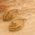 Beaded dangle earrings, 'Fashionable Gold' - Guatemalan Handmade Crystal & Glass Beaded Dangle Earrings