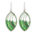 Perlenohrringe - Handgefertigte Ohrringe aus Kristall- und Glasperlen in Grün