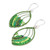 Beaded dangle earrings, 'Fashionable Green' - Handmade Crystal & Glass Beaded Dangle Earrings in Green (image 2c) thumbail
