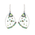 Beaded dangle earrings, 'Green Wings of Freedom' - Green Crystal & Glass Beaded Butterfly Wing Dangle Earrings
