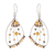 Perlenohrringe - Braune Ohrhänger mit Schmetterlingsflügeln aus Kristall und Glasperlen