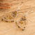 Perlenohrringe - Braune Ohrhänger mit Schmetterlingsflügeln aus Kristall und Glasperlen