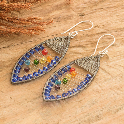 Perlenohrringe - Ohrhänger aus Kristall- und Glasperlen mit Drahtakzenten