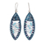 Perlenohrringe - Handgefertigte Ohrhänger aus blauen Kristall- und Glasperlen