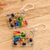Kristall- und Glasperlen-Ohrringe, 'Harmonische Konstellation', baumelnd - Geometrische Ohrringe mit Regenbogenkristall und Glasperlen