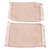 Posavasos de algodón, (par) - Par de posavasos de algodón tejidos a mano en color beige con flecos
