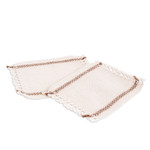 Cotton coasters, 'Morning Tea' (pair) - Pair of Handwoven Cotton Coasters in Brown and Ivory