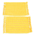 Cotton coasters, 'Sunrise' (pair) - 2 Hand-Woven Fringed Cotton Coasters in Yellow and Orange