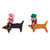 Worry dolls, 'Loyal Companions' (set of 2) - Set of 2 Handmade Cotton Worry Dolls and Dogs from Guatemala (image 2b) thumbail