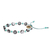 Crystal and glass beaded bracelet, 'Teal Protection' - Crystal and Nazar Glass Beaded Bracelet in Teal Hues