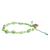 Crystal and glass beaded bracelet, 'Green Protection' - Crystal and Nazar Glass Beaded Bracelet in Green Hues