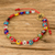 Crystal and glass beaded bracelet, 'Colorful Protection' - Crystal and Nazar Glass Beaded Bracelet in Multicolor Hues