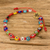 Crystal and glass beaded bracelet, 'colourful Protection' - Crystal and Nazar Glass Beaded Bracelet in Multicolour Hues