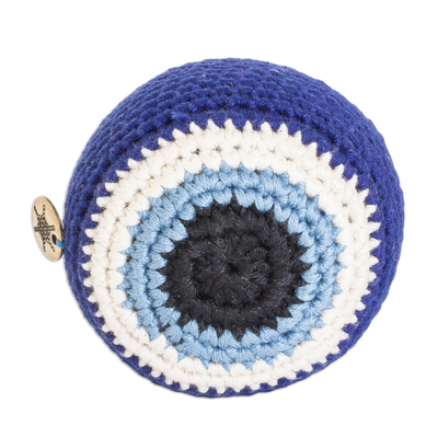Curated gift set, 'Protection Gems' - Bracelet Hacky Sack 4 Coasters Nazar Amulet Curated Gift Set