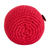 Cotton hacky sack, 'Scarlet Shield' - Handcrafted Knit Cotton Hacky Sack in Scarlet Hues