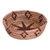 Natural fiber basket, 'Harmony in the Forest' - Handwoven Natural Fiber Basket with Brown Cross Motifs