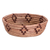 Natural fiber basket, 'Harmony in the Forest' - Handwoven Natural Fiber Basket with Brown Cross Motifs