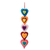 Felt mobile, 'Multicolour Love' - Handcrafted Heart-Shaped Multicolour Felt Mobile