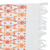 Mantel individual de algodón - Mantel individual de algodón naranja y rojo tejido a mano con hojas