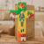 Wood and aluminum cross, 'Peace for the Planet' - Hand-Painted Classic Folk Art Pinewood and Aluminum Cross