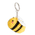 Crocheted key chain, 'Bee Happy' - Handcrafted Bee-Themed Crocheted Key Chain from El Salvador