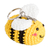 Crocheted key chain, 'Bee Happy' - Handcrafted Bee-Themed Crocheted Key Chain from El Salvador