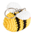 Crocheted key chain, 'Bee Happy' - Handcrafted Bee-Themed Crocheted Key Chain from El Salvador