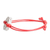 Pulsera colgante de papel reciclado - Pulsera colgante hecha a mano de papel reciclado con cordón rojo