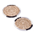 Natural fiber coasters, 'Magnificent Salvador' (pair) - Handmade Round Grey and Black Natural Fiber Coasters (Pair)