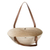 Natural fiber shoulder bag, 'Sun & Sea' - Handmade Natural Fiber Shoulder Bag with Faux Leather Straps