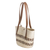 Natural fiber shoulder bag, 'Sun & Summer' - Handmade Natural Fiber Shoulder Bag with Sharp Brown Accents