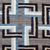 Alfombra de lana - Alfombra de lana geométrica gris azul negro y marfil tejida a mano