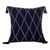 Cotton cushion cover, 'Midnight of Diamonds' - Diamond-Patterned Midnight and Cerulean Cotton Cushion Cover