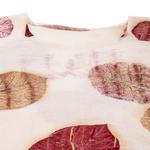 Cotton caftan, 'Magic Spring' - Eco-Printed Leaf-Themed Brown and Burgundy Cotton Caftan