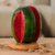 Wood napkin holder, 'Guatemalan Watermelon' - Guatemalan Hand-Carved Painted Wood Watermelon Napkin Holder